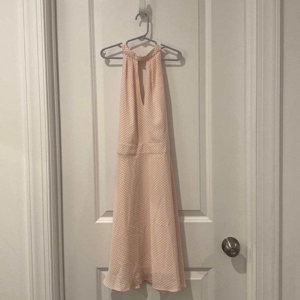 NWT Express Light Pink and White Polka Dot Dress - Size 2